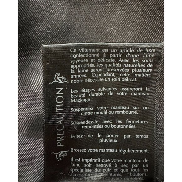 Mackage Steffy Wool blend Coat with Toggle and Zip Off Hood size S Navy - Picture 5 of 11